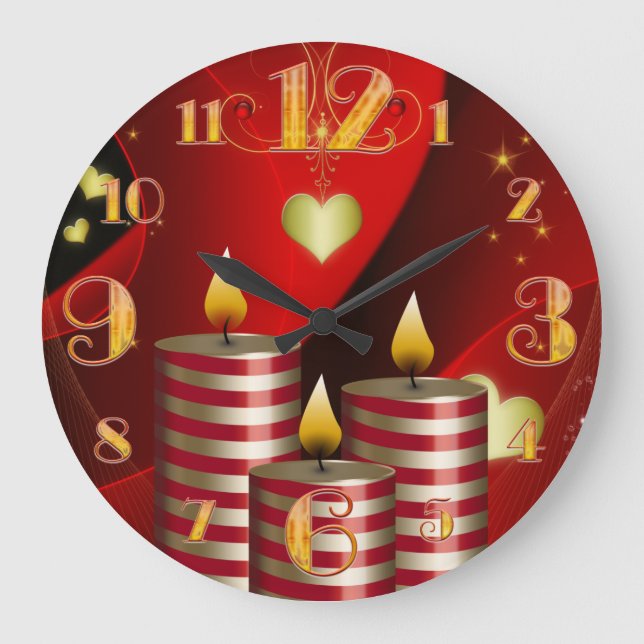 Horloge des trois grandes bougies de Noël (Recto)