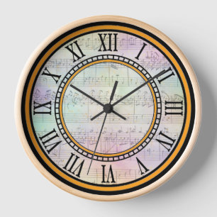 Horloge Design d'horloge numérique romaine avec vieille fe