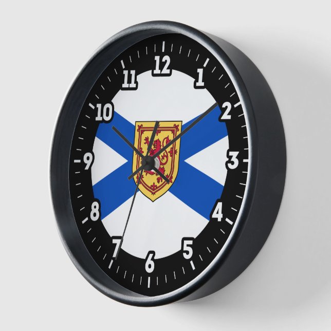 Horloge Dial graphique du drapeau de la Nouvelle-Écosse (Angle)