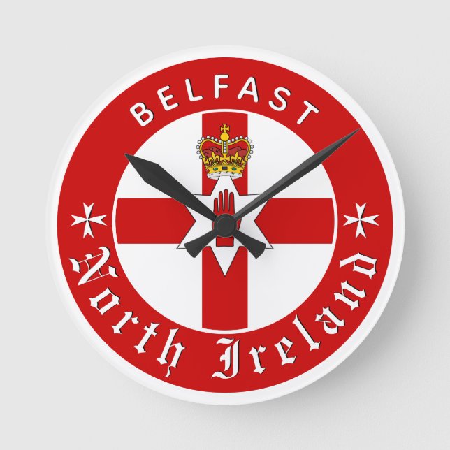 Horloge d'Irlande du Nord, Belfast, drapeau irland (Recto)