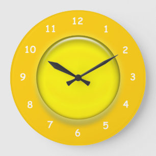 Horloge - Disque 3D jaune