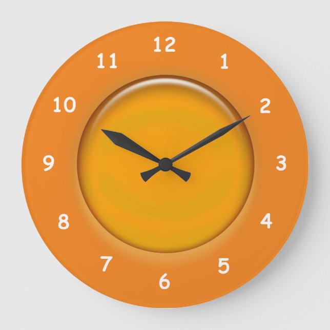 Horloge - Disque 3d orange (Recto)