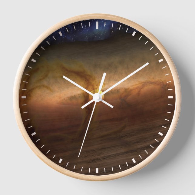 Horloge Disques De Matériel De Forme Planète Circulant Les (Recto)