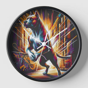 Horloge Dogo Argentino élégant pour les amateurs de chiens
