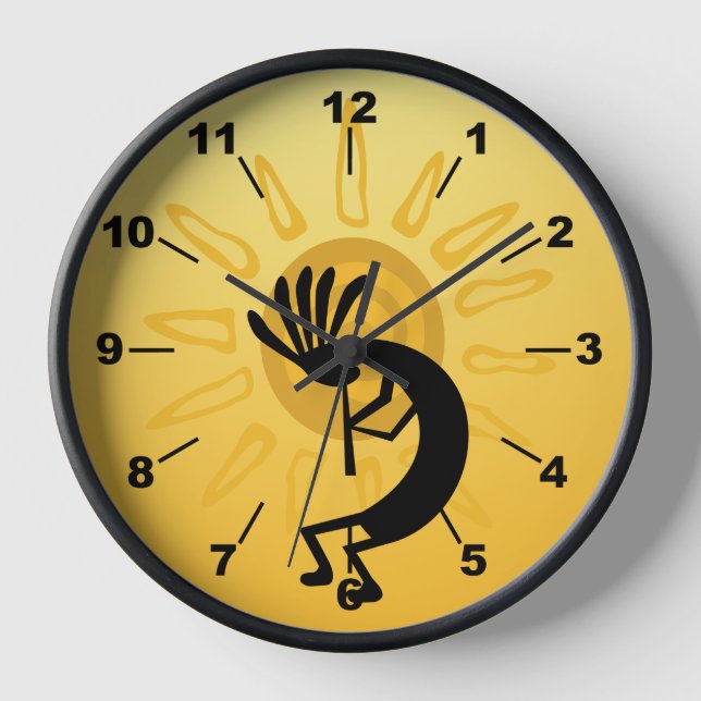 Horloge dorée Kokopelli Sun Southwest (Recto)