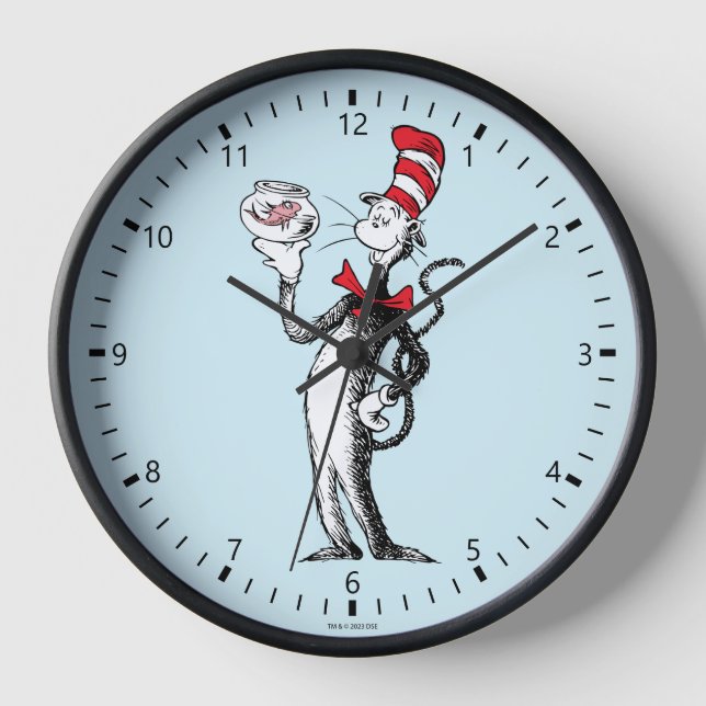 Horloge Dr Seuss | Chat dans le Casquette & Krinklebine (Recto)