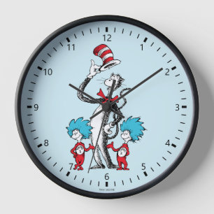 Horloge Dr. Seuss   Le Chat Chapeauté, Chose Un et Chose D