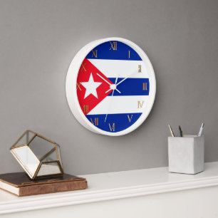 Horloge Drapeau Cuba