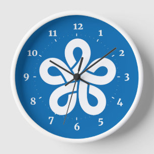 Horloge Drapeau de la préfecture de Fukuoka, Japon