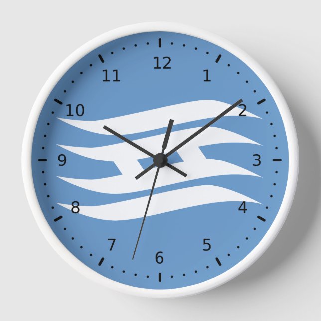 Horloge Drapeau de la préfecture de Hyogo, Japon (Recto)