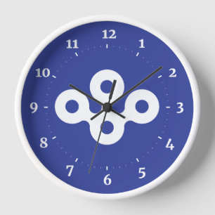 Horloge Drapeau de la préfecture d'Osaka, Japon