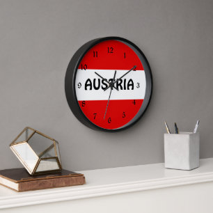 Horloge Drapeau de l'Autriche