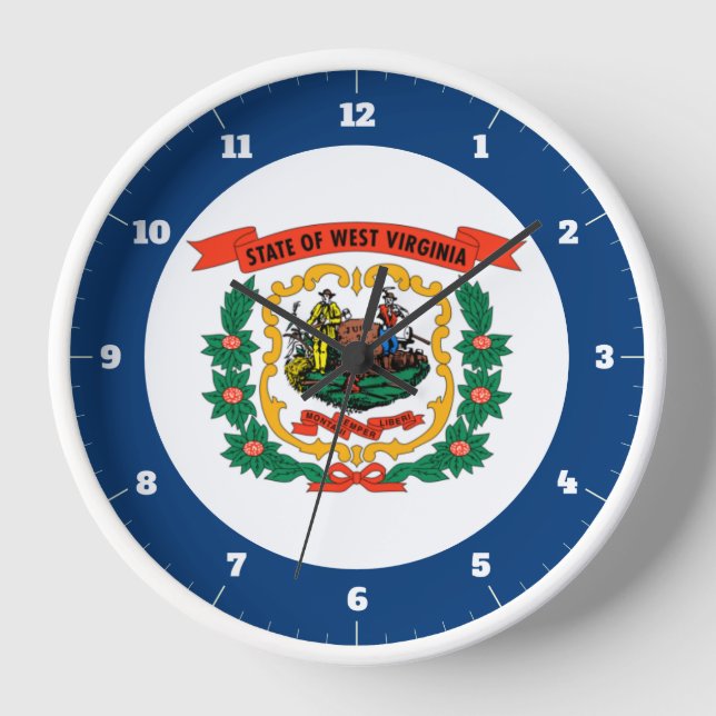 HORLOGE DRAPEAU DE L'ÉTAT DE LA VIRGINIE OCCIDENTALE (Recto)