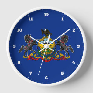 HORLOGE DRAPEAU DE L'ÉTAT DE PENNSYLVANIE