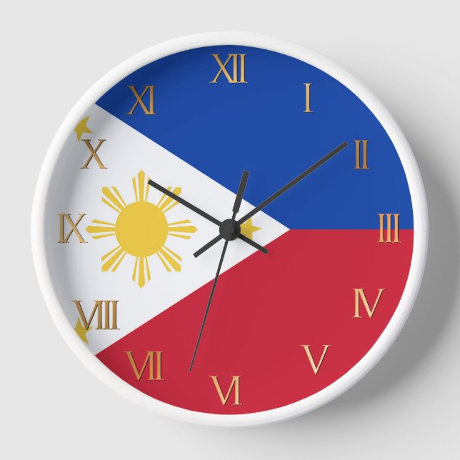 Horloge drapeau des Philippines (Recto)