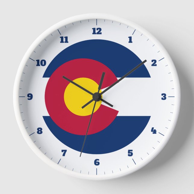 HORLOGE DRAPEAU D'ÉTAT DE COLORADO (Recto)