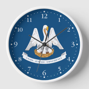 Horloge Drapeau d'État de Louisiane