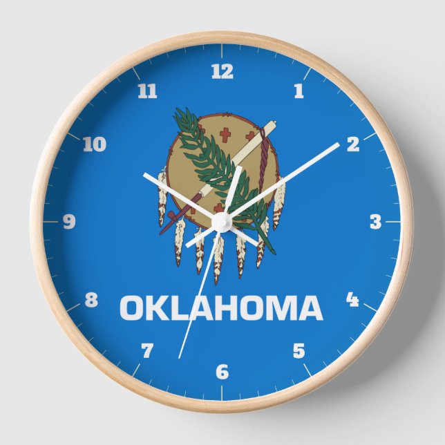 HORLOGE DRAPEAU D'ÉTAT D'OKLAHOMA (Recto)