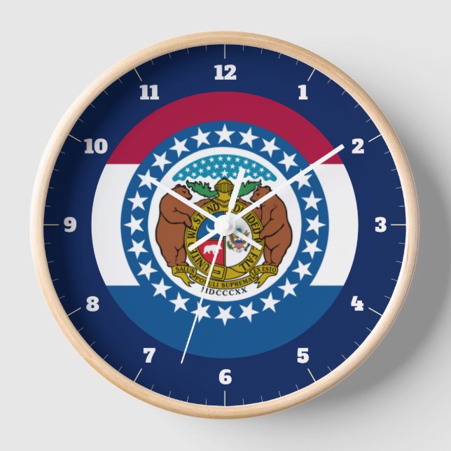 HORLOGE DRAPEAU D'ÉTAT MISSOURI (Recto)