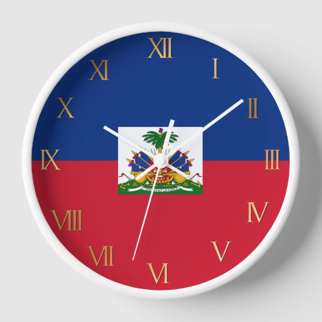 Horloge Drapeau Haïti (Recto)