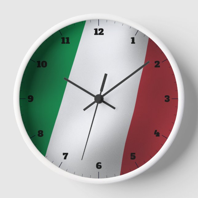 HORLOGE DRAPEAU ITALIEN (Recto)