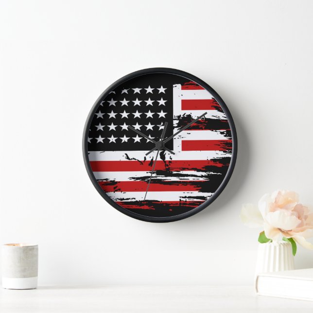 Horloge Drapeau vintage (Maison)