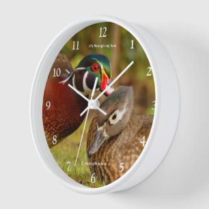 Horloge Drôle Bois Canard Whispers Sweet Nothings