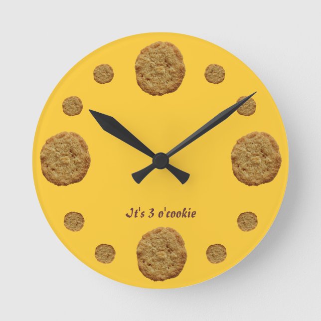 Horloge drôle de biscuit de temps de biscuit (Recto)