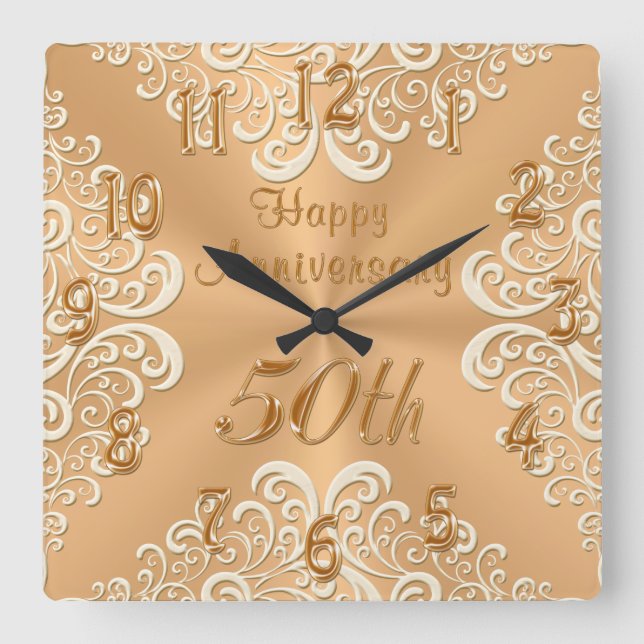 Horloge du 50e anniversaire du Mariage Gold and Ec (Recto)