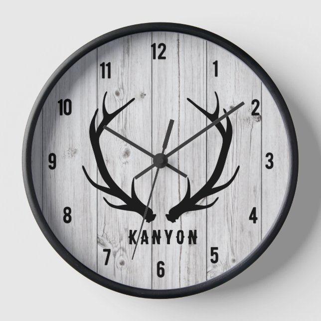 Horloge du Cabine de la planche blanche Antler (Recto)