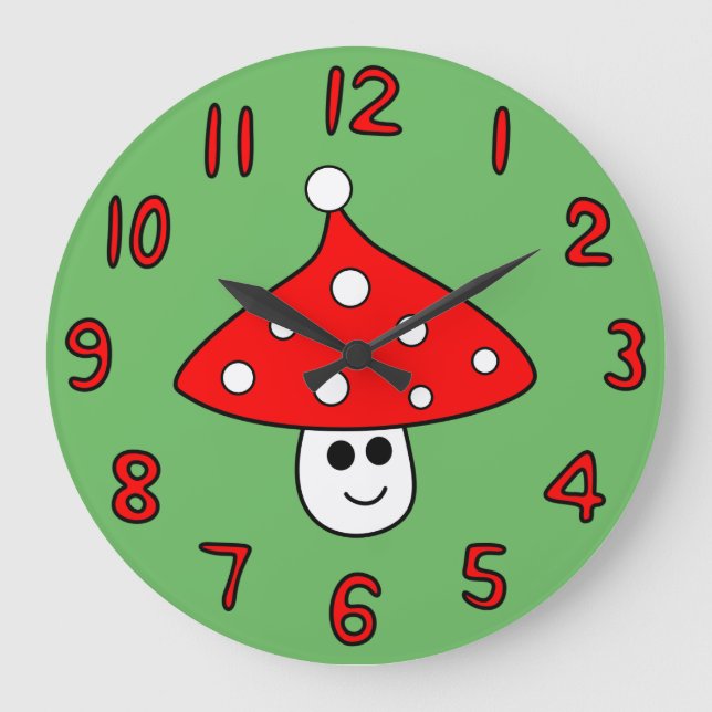Horloge du champignon de Santa Hat (Recto)