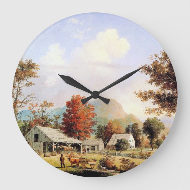 Horloge du cheval de Farm Creek Ox Barn Americana  (Recto)