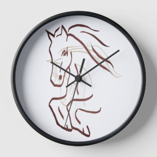 Horloge du cheval - Dessin de trait