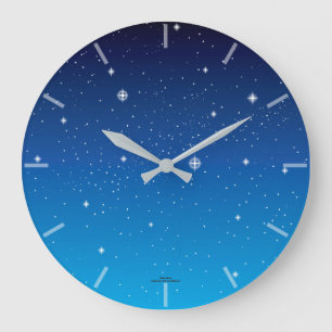 Horloge du ciel étoilé bleu profond