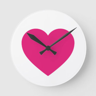 Horloge du coeur rose