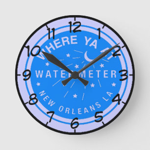 Horloge du compteur d'eau bleu de la Nouvelle-Orlé