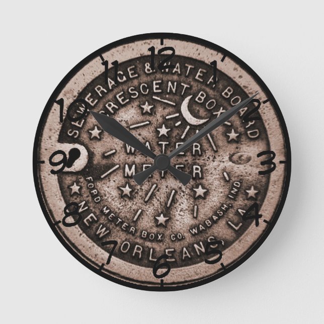 Horloge du compteur d'eau de la Nouvelle-Orléans (Recto)