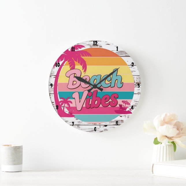 Horloge du coucher de soleil Vibes de plage Tropic (Maison)