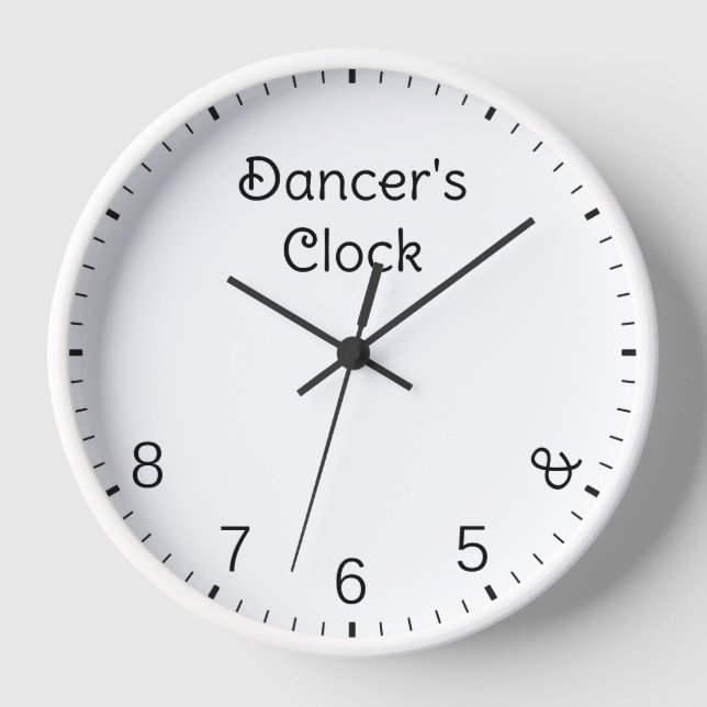Horloge du danseur - Danser drôle Humour 5, 6, 7,  (Recto)