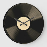 Horloge du disque de musique vinyle