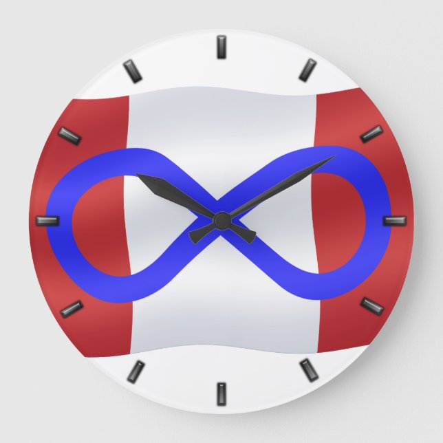 Horloge du drapeau des Métis Horloge du drapeau de (Recto)