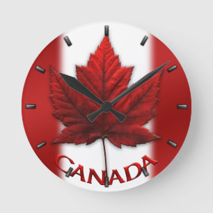 Horloge du drapeau du Canada Horloges murales souv