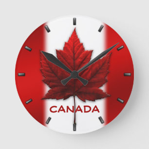 Horloge du drapeau du Canada Horloges murales souv