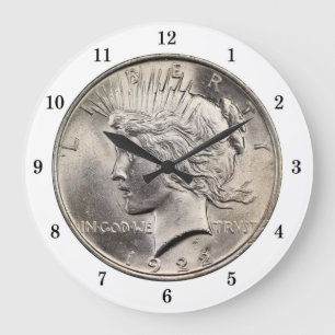 Horloge du mur de dollars de la paix