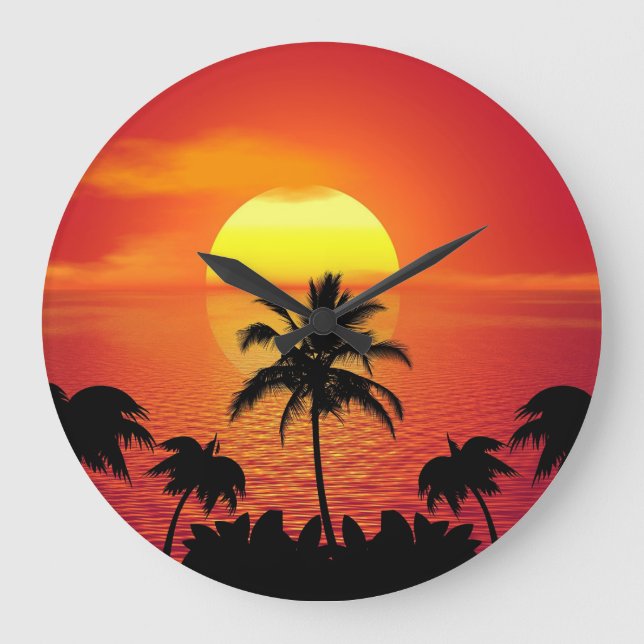 HORLOGE DU MUR DE SOLEIL TROPICAL (Recto)