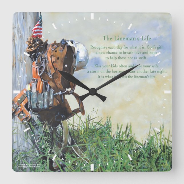 Horloge du mur de vie de Lineman (Recto)