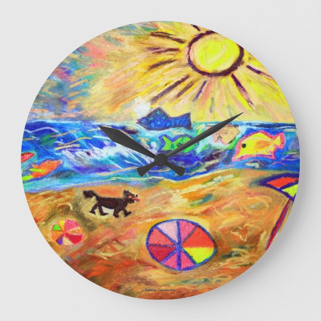 HORLOGE DU MUR DESIGNER - OCÉANVIEW - TOP CADEAUX (Recto)