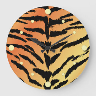 Horloge du mur d'impression de tigres