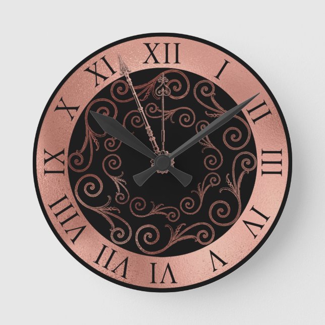 HORLOGE DU MUR ROMAIN ROSE LUXE (Recto)