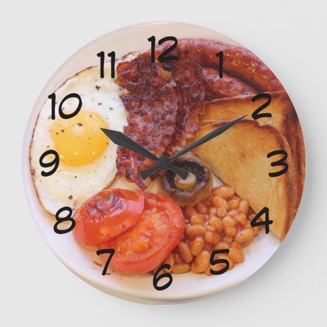 Horloge du petit déjeuner anglais complet (Recto)